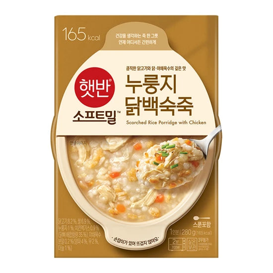 비비고 햇반 죽 4종 280g (전복내장죽,누룽지닭백숙죽,버섯야채죽,단호박죽)