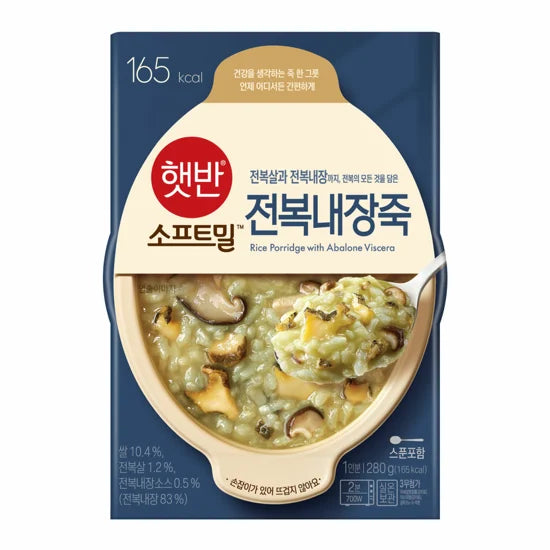 비비고 햇반 죽 4종 280g (전복내장죽,누룽지닭백숙죽,버섯야채죽,단호박죽)