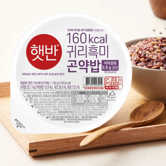 햇반 귀리흑미곤약밥 150g