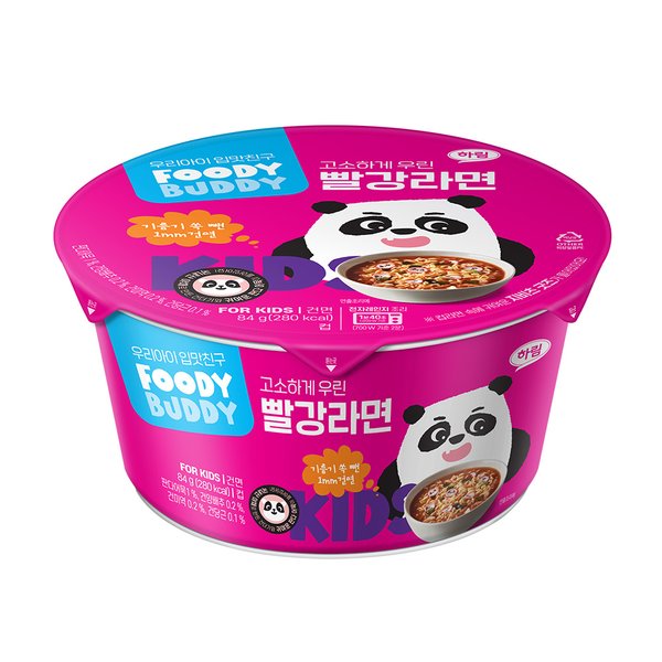 하림 푸디버디 빨강라면 컵 84g (컵)