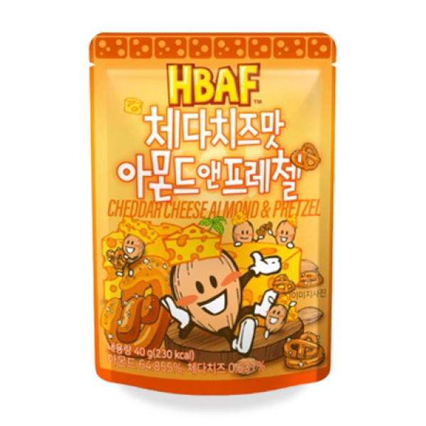 [바프]체다치즈맛 아몬드 앤 프레첼 40g