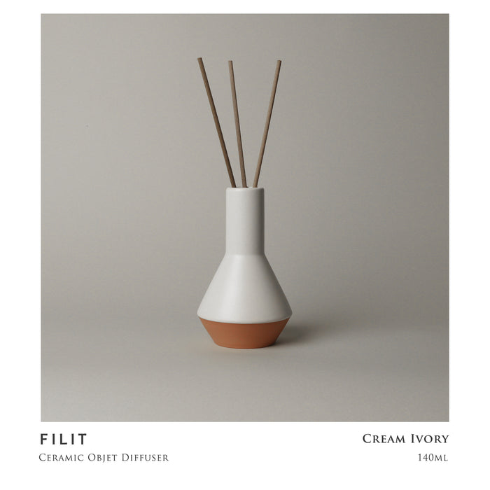 필릿 세라믹 오브제 디퓨저 크림아이보리 140ml